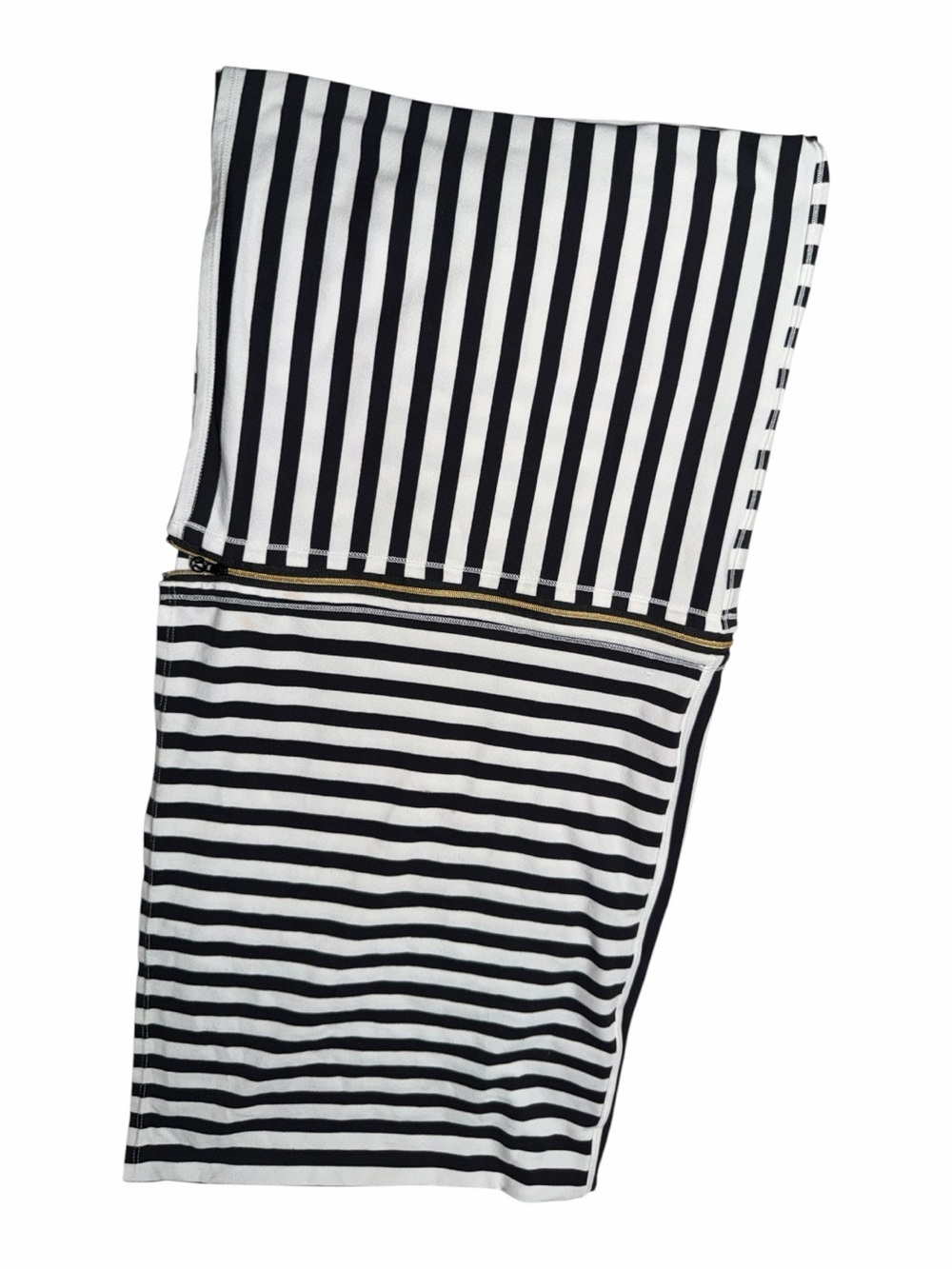 lululemon athletica Black and White Striped Scarf with Zip Detail